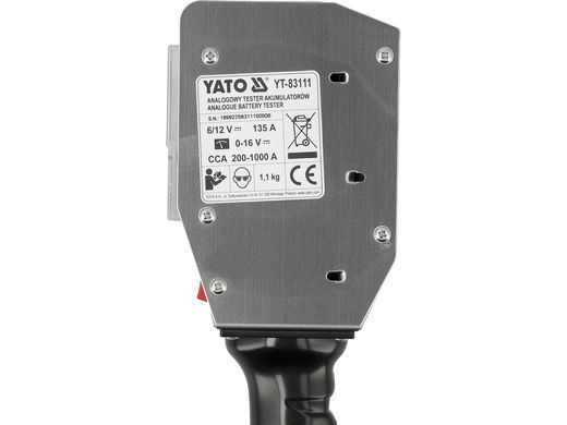 Тестер аккумуляторов 6/12 В YATO YT-83111