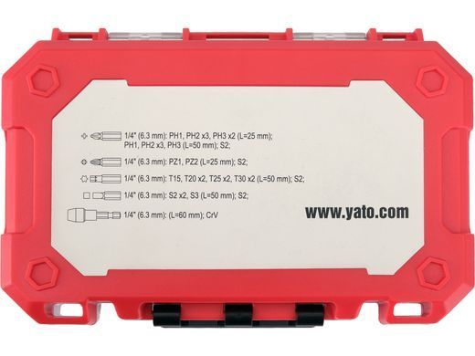 Набір біт для ударної викрутки 24 шт. YATO YT-78075