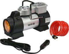 Автомобильный компрессор со светодиодной лампой, 12В 180Вт YATO YT-73460