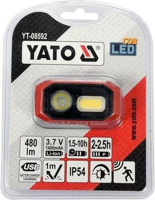 Налобний ліхтар 480 лм YATO YT-08592