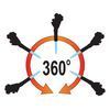 Газовая горелка MAPP с углом поворота 360&deg; и пьезоэлектрическим приводом YATO YT-36719
