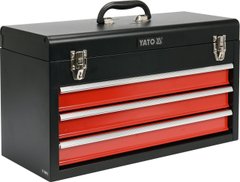 Ящик для инструментов металлический с тремя шуфлядами YATO YT-08873