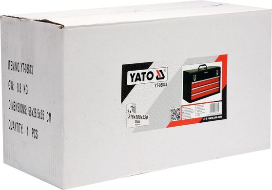 Ящик для інструментів металевий з трьома шухлядами YATO YT-08873