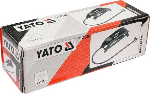 Насос ножний з манометром YATO YT-7349
