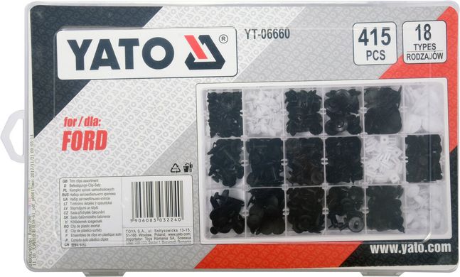 Набор автомобильного крепежа для Ford YATO YT-06660