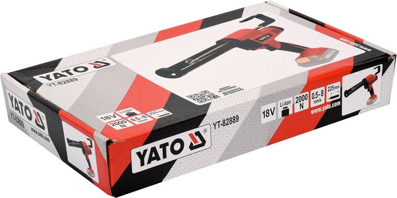 Пістолет для клеїв та герметиків акумуляторний YATO YT-82889