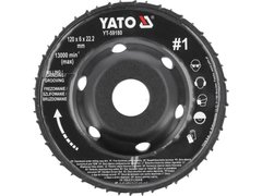 Диск-фреза шлифовальный выпуклый 120х6 мм №1 для УШМ YATO YT-59180