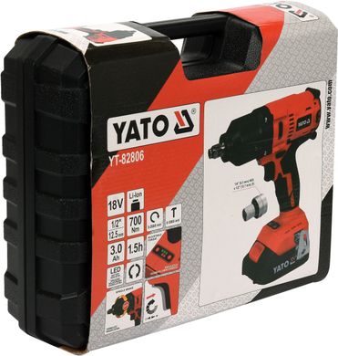 Гайковерт аккумуляторный 700 Нм YATO YT-82806