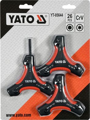 Набір ключів шестигранних 26 шт. YATO YT-05644