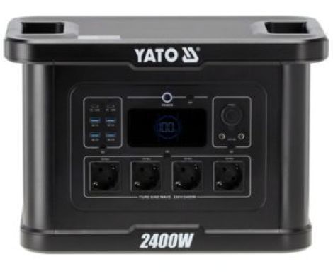 Портативна електростанція 2400 Вт, 2232 Вт*год, 230 В, AC, DC, USB-A, USB-C YATO YT-83095