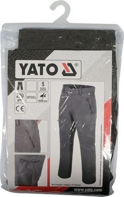 Серые брюки Softshell YATO YT-79425 размер XXXL