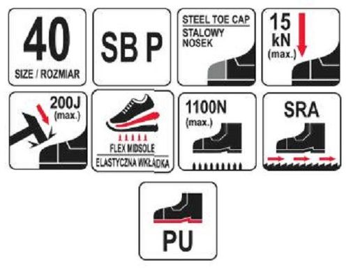 Робоче взуття PRIME SBP YATO YT-80531 розмір 40