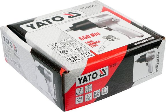 Пневмогайковёрт ударный YATO YT-09511