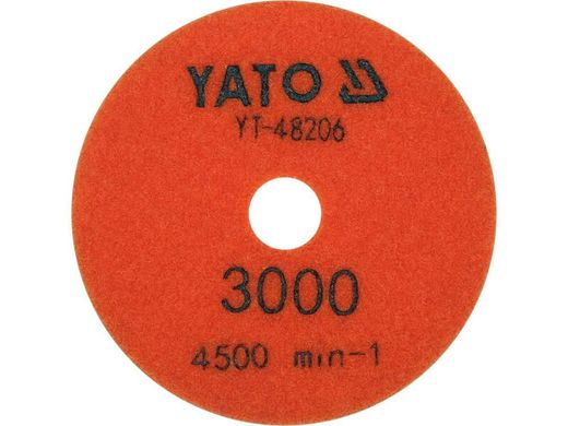 Алмазний диск для полірування граніту 100мм, Р3000 YATO YT-48206