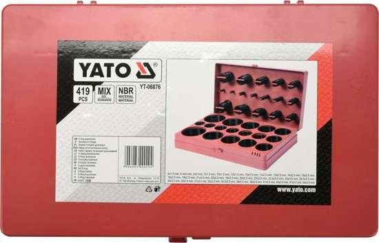 Резиновые уплотнительные кольца 419 шт разные размеры YATO YT-06876