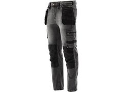 Рабочие брюки эластичные джинсы M серо-стальной цвет YATO YT-79061