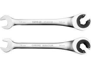 Трещоточный ключ в полуоткрытом состоянии 14 мм YATO YT-01336