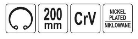Съемник стопорных колец 200 мм YATO YT-2146