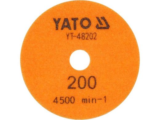 Алмазний диск для полірування граніту 100мм, Р200 YATO YT-48202