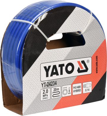 Пневматический гибридный шланг 1/4" 20 м YATO YT-24234