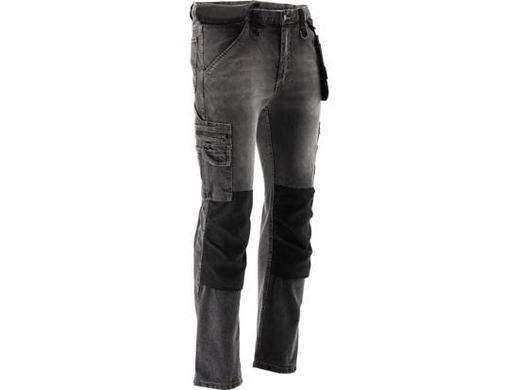 Рабочие брюки эластичные джинсы L/XL серо-стальной цвет YATO YT-79063