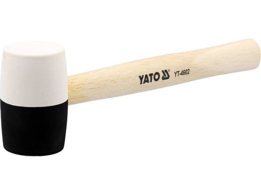 Гумовий молоток із дерев'яною ручкою 370 г YATO YT-4603