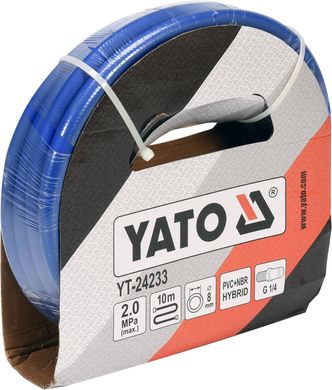 Пневматический гибридный шланг 1/4" 10 м YATO YT-24233