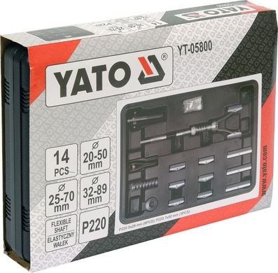 Набір для хонінгування циліндрів з 14 предметів YATO YT-05800
