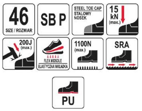 Робоче взуття PRIME SBP YATO YT-80537 розмір 46