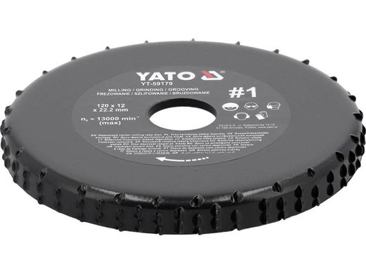 Диск-фреза шлифовальный 120х12 мм №1 для УШМ YATO YT-59179