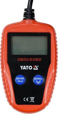 Тестер диагностический OBD2 с LCD-дисплеем YATO YT-72977