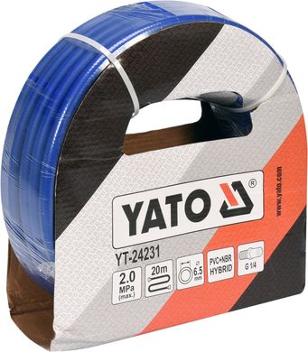 Пневматический гибридный шланг 1/4" 20 м YATO YT-24231
