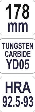 Стеклорез масляный 178 мм YATO YT-7561