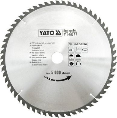 Пильний диск WIDIA для дерева 300х60Tх30мм YATO YT-6077