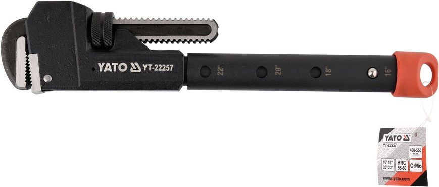 Ключ трубний телескопічний 400-550 мм YATO YT-22257