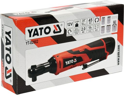 Трещотка ударная аккумуляторная YATO YT-82902