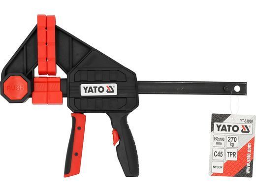 Швидкознімний затискач 150 мм/270 кг YATO YT-63880