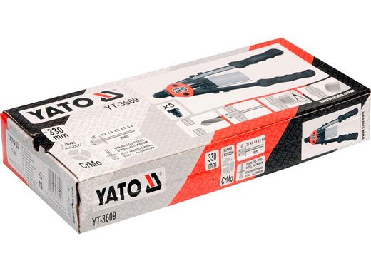 Заклепник дворучний з контейнером для заклепок YATO YT-3609