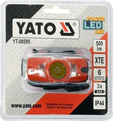 Налобный фонарь 500 лм YATO YT-08595
