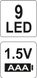 Світлодіодний ліхтарик на батарейках YATO YT-08570
