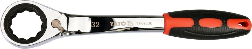 Ключ накидной изогнутый с трещоткой 32 мм YATO YT-02388