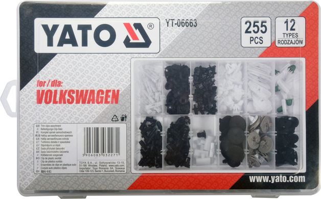 Набор автомобильного крепежа для Volkswagen YATO YT-06663