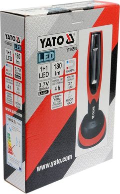 Светодиодный аккумуляторный фонарь 2 в 1 YATO YT-08502