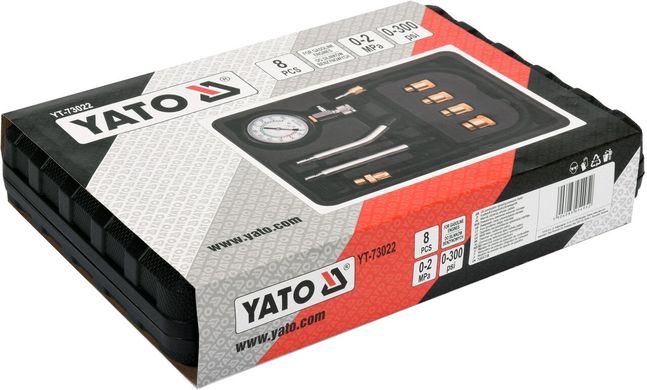Компресометр для бензинових двигунів 0-2 МПа YATO YT-73022
