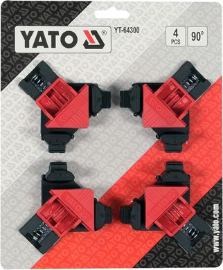 Набір пружинних кутових затискачів 4 шт YATO YT-64300